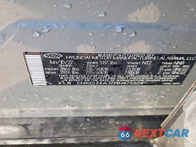 Zdjęcie 13 z 13 samochodu: 2022 HYUNDAI SANTA FE SEL VIN:5NMS34AJ7NH475604 - miniatura