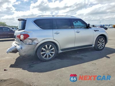 Trzecie zdjęcie samochodu z tyłu: 2012 INFINITI QX56 BASE VIN:JN8AZ2ND7C9716576 - miniatura