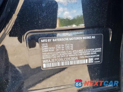 Zdjęcie 12 z 12 samochodu: 2020 BMW M550XI VIN:WBAJS7C05LCD53856 - miniatura