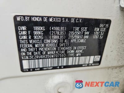 Zdjęcie 13 z 13 samochodu: 2016 HONDA HR-V LX VIN:3CZRU6H35GM707593 - miniatura