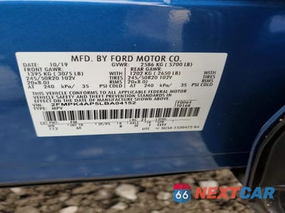 Zdjęcie 13 z 13 samochodu: 2020 FORD EDGE ST VIN:2FMPK4AP5LBA04152 - miniatura