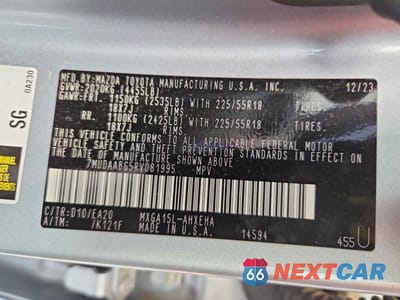 Zdjęcie 12 z 12 samochodu: 2024 TOYOTA COROLLA CROSS XLE VIN:7MUDAABG5RV081995 - miniatura