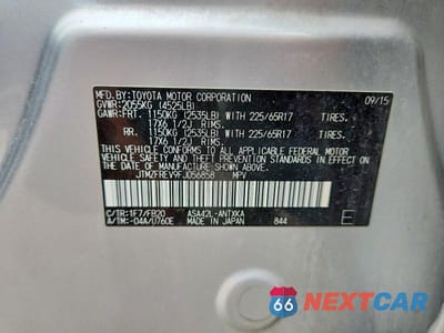 Zdjęcie 13 z 13 samochodu: 2015 TOYOTA RAV4 LE VIN:JTMZFREV9FJ056858 - miniatura
