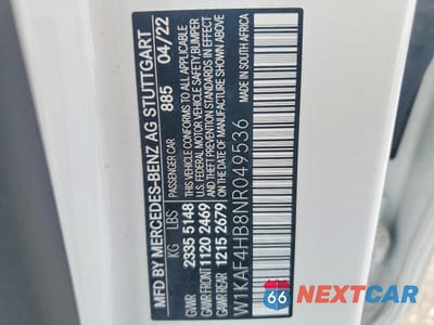 Zdjęcie 12 z 12 samochodu: 2022 MERCEDES-BENZ C 300 4MATIC VIN:W1KAF4HB8NR049536 - miniatura
