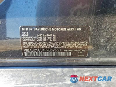 Zdjęcie 13 z 13 samochodu: 2015 BMW 328 I SULEV VIN:WBA3C1C54FP852558 - miniatura