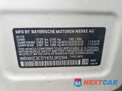 Zdjęcie 14 z 14 samochodu: 2019 BMW X1 XDRIVE28I VIN:WBXHT3C51K5L90294 - miniatura