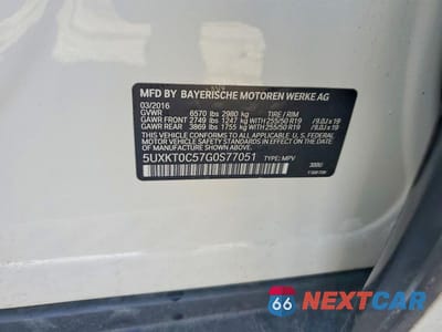 Zdjęcie 13 z 13 samochodu: 2016 BMW X5 XDR40E VIN:5UXKT0C57G0S77051 - miniatura
