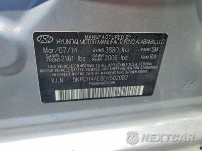 Zdjęcie 12 z 12 samochodu: 2014 HYUNDAI ELANTRA SE VIN:5NPDH4AE8EH502082 - miniatura