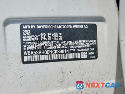 Zdjęcie 12 z 12 samochodu: 2022 BMW 530 I VIN:WBA53BH00NCK88814 - miniatura