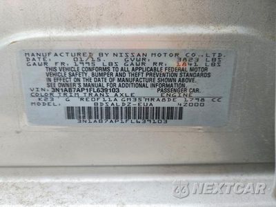 Zdjęcie 13 z 13 samochodu: 2015 NISSAN SENTRA SV VIN:3N1AB7AP1FL639103 - miniatura