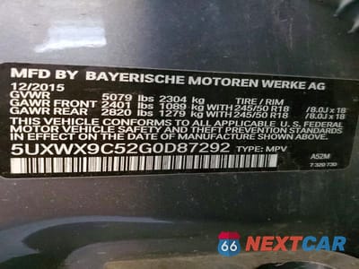 Zdjęcie 14 z 14 samochodu: 2016 BMW X3 XDRIVE28I VIN:5UXWX9C52G0D87292 - miniatura