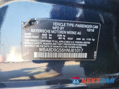 Zdjęcie 12 z 12 samochodu: 2017 BMW 330 XI VIN:WBA8D9G56HNU61017 - miniatura