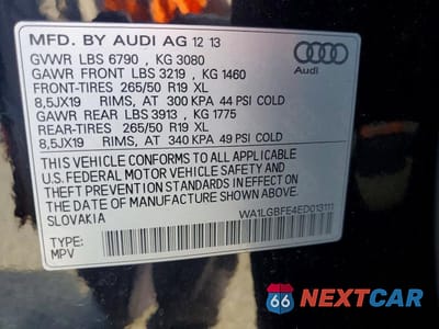 Zdjęcie 13 z 13 samochodu: 2014 AUDI Q7 PREMIUM PLUS VIN:WA1LGBFE4ED013111 - miniatura