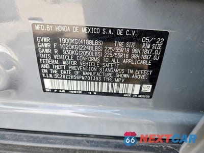Zdjęcie 13 z 13 samochodu: 2023 HONDA HR-V SPORT VIN:3CZRZ2H56PM701393 - miniatura