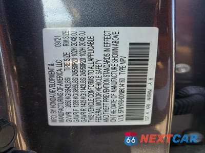 Zdjęcie 12 z 12 samochodu: 2022 HONDA PILOT ELITE VIN:5FNYF6H00NB014160 - miniatura