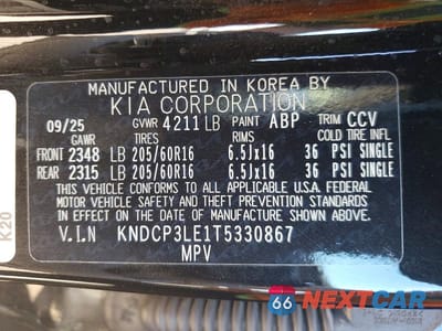 Zdjęcie 14 z 14 samochodu: 2026 KIA NIRO LX VIN:KNDCP3LE1T5330867 - miniatura