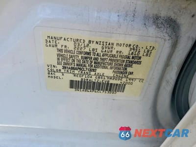 Zdjęcie 12 z 12 samochodu: 2012 NISSAN SENTRA 2.0 VIN:3N1AB6AP6CL713282 - miniatura