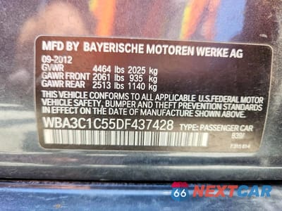 Zdjęcie 12 z 12 samochodu: 2013 BMW 328 I SULEV VIN:WBA3C1C55DF437428 - miniatura