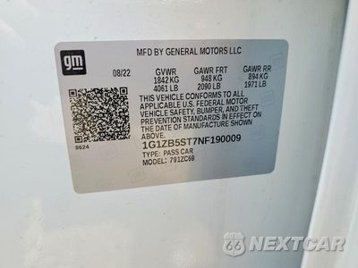 Zdjęcie 12 z 12 samochodu: 2022 CHEVROLET MALIBU LS VIN:1G1ZB5ST7NF190009 - miniatura