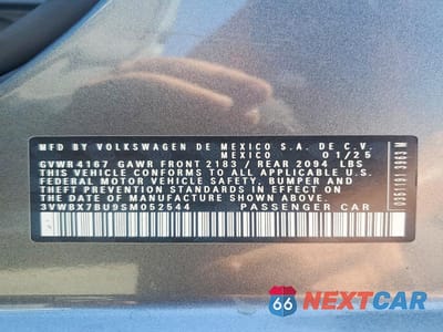 Zdjęcie 13 z 13 samochodu: 2025 VOLKSWAGEN JETTA SPORT VIN:3VWBX7BU9SM052544 - miniatura