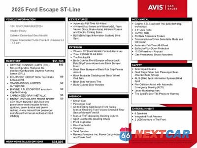 Zdjęcie 13 z 14 samochodu: 2025 FORD ESCAPE ST LINE VIN:1FMCU9MN5SUB20234 - miniatura