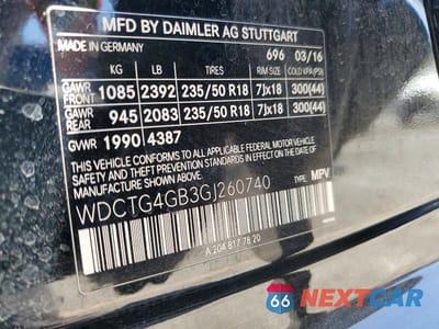 Zdjęcie 12 z 12 samochodu: 2016 MERCEDES-BENZ GLA 250 4MATIC VIN:WDCTG4GB3GJ260740 - miniatura