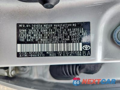 Zdjęcie 12 z 12 samochodu: 2017 TOYOTA COROLLA SE VIN:5YFBURHE4HP677944 - miniatura