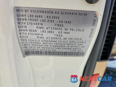 Zdjęcie 12 z 12 samochodu: 2009 VOLKSWAGEN TOUAREG 2 V6 TDI VIN:WVGFM77L59D035108 - miniatura
