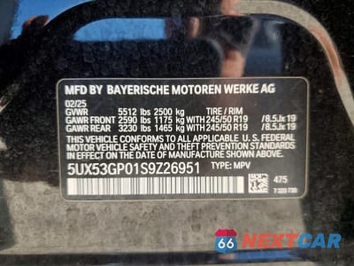 Zdjęcie 14 z 14 samochodu: 2025 BMW X3 30 XDRIVE VIN:5UX53GP01S9Z26951 - miniatura