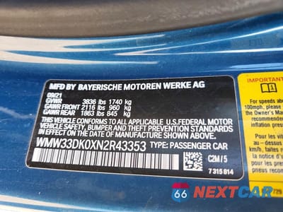 Zdjęcie 12 z 12 samochodu: 2022 MINI COOPER VIN:WMW33DK0XN2R43353 - miniatura