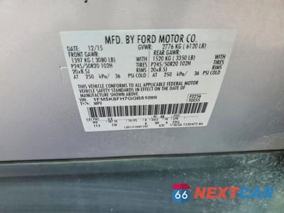 Zdjęcie 13 z 13 samochodu: 2016 FORD EXPLORER LIMITED VIN:1FM5K8FH7GGB51099 - miniatura