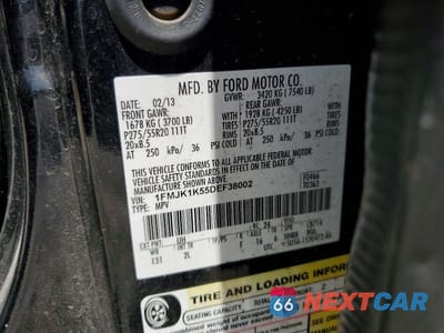 Zdjęcie 13 z 13 samochodu: 2013 FORD EXPEDITION EL LIMITED VIN:1FMJK1K55DEF38002 - miniatura