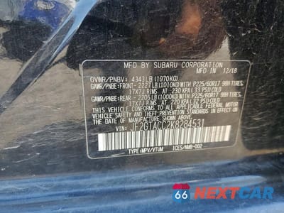 Zdjęcie 13 z 13 samochodu: 2019 SUBARU CROSSTREK PREMIUM VIN:JF2GTACC2K8284531 - miniatura