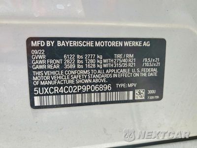Zdjęcie 13 z 13 samochodu: 2023 BMW X5 SDRIVE 40I VIN:5UXCR4C02P9P06896 - miniatura