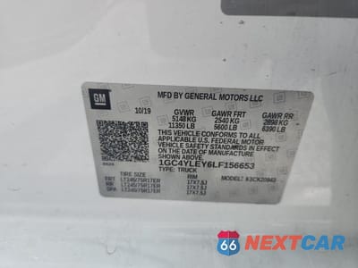 Zdjęcie 12 z 12 samochodu: 2020 CHEVROLET SILVERADO K2500 HEAVY DUTY VIN:1GC4YLEY6LF156653 - miniatura