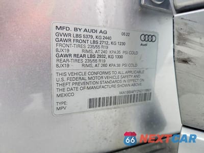 Zdjęcie 13 z 13 samochodu: 2022 AUDI Q5 PREMIUM PLUS 40 VIN:WA1BBAFY2N2118501 - miniatura
