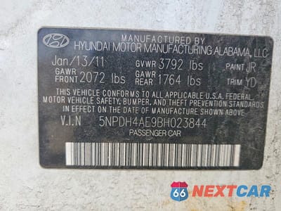Zdjęcie 12 z 12 samochodu: 2011 HYUNDAI ELANTRA GLS VIN:5NPDH4AE9BH023844 - miniatura