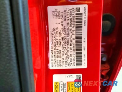 Zdjęcie 12 z 12 samochodu: 2024 HONDA CIVIC SI VIN:2HGFE1E58RH471751 - miniatura