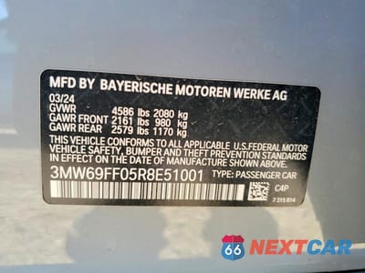 Zdjęcie 13 z 13 samochodu: 2024 BMW 330I VIN:3MW69FF05R8E51001 - miniatura