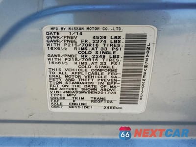 Zdjęcie 13 z 13 samochodu: 2014 NISSAN ROGUE VIN:JN8AS5MV9EW201728 - miniatura