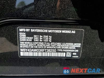 Zdjęcie 12 z 12 samochodu: 2024 BMW I4 EDRIVE 35 VIN:WBY43AW03RFT38250 - miniatura