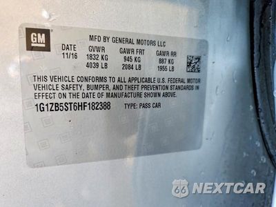 Zdjęcie 12 z 12 samochodu: 2017 CHEVROLET MALIBU LS VIN:1G1ZB5ST6HF182388 - miniatura