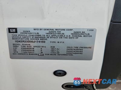 Zdjęcie 13 z 13 samochodu: 2009 GMC ACADIA SLT-2 VIN:1GKER33D99J174169 - miniatura