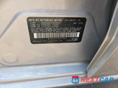 Zdjęcie 12 z 12 samochodu: 2024 MITSUBISHI MIRAGE ES VIN:ML32AUHJ2RH015367 - miniatura