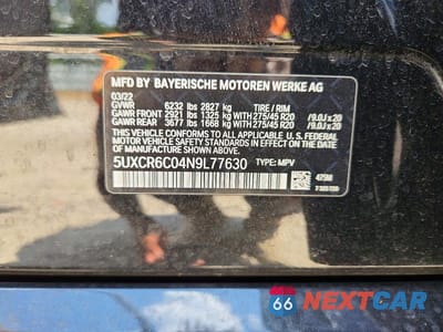 Zdjęcie 13 z 13 samochodu: 2022 BMW X5 XDRIVE40I VIN:5UXCR6C04N9L77630 - miniatura