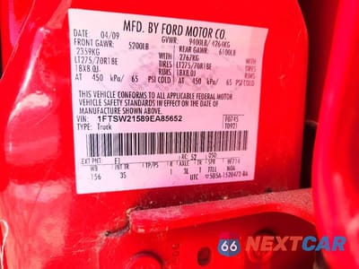 Zdjęcie 12 z 12 samochodu: 2009 FORD F250 SUPER DUTY VIN:1FTSW21589EA85652 - miniatura