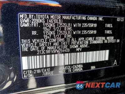 Zdjęcie 14 z 14 samochodu: 2023 TOYOTA RAV4 XLE PREMIUM VIN:2T3C1RFV9PW254409 - miniatura