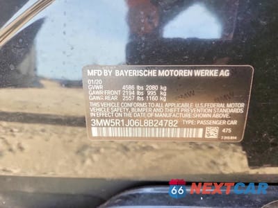 Zdjęcie 12 z 12 samochodu: 2020 BMW 330I VIN:3MW5R1J06L8B24782 - miniatura