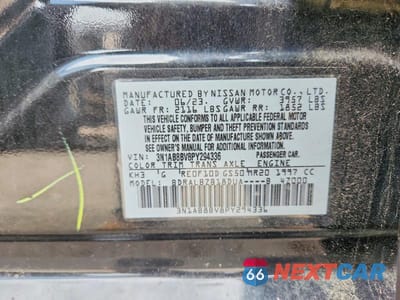 Zdjęcie 12 z 12 samochodu: 2023 NISSAN SENTRA S VIN:3N1AB8BV8PY294336 - miniatura
