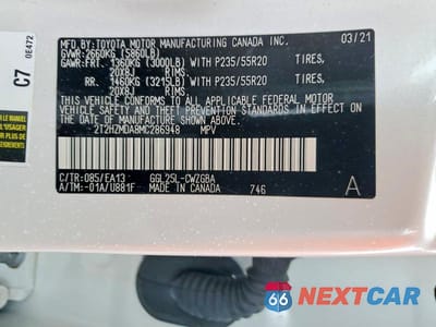 Zdjęcie 14 z 14 samochodu: 2021 LEXUS RX 350 VIN:2T2HZMDA8MC286948 - miniatura